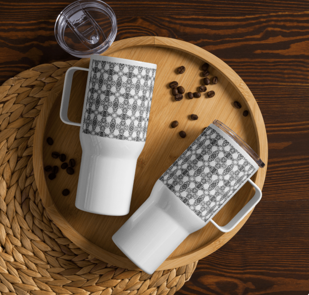 Timbre White Stainless Steel Travel Mug