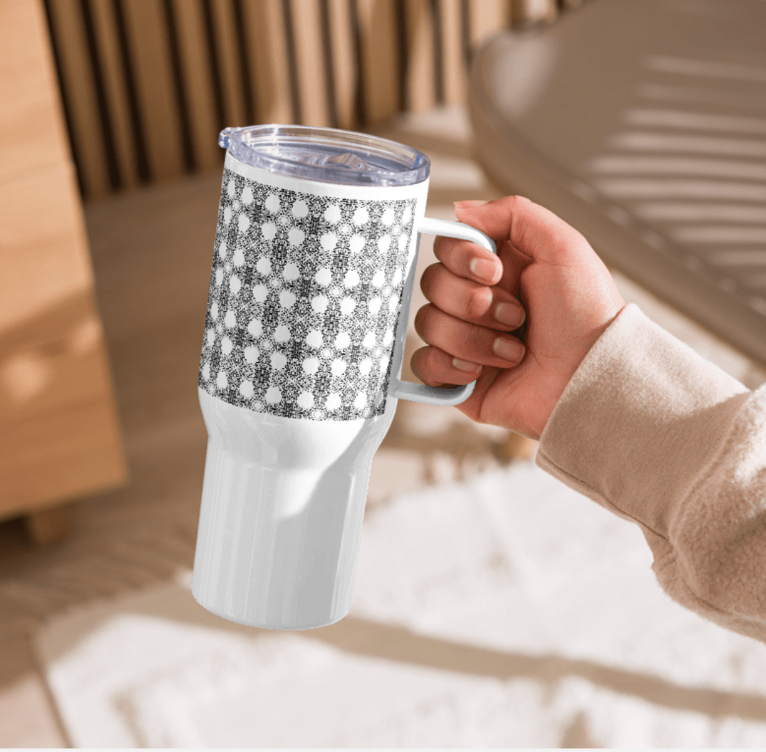 Timbre White Stainless Steel Travel Mug