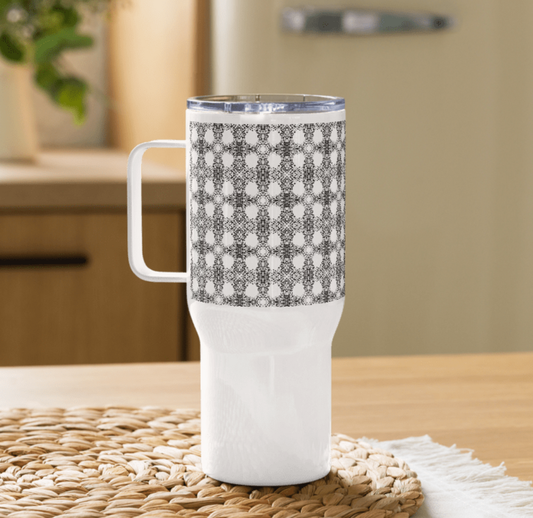 Timbre White Stainless Steel Travel Mug