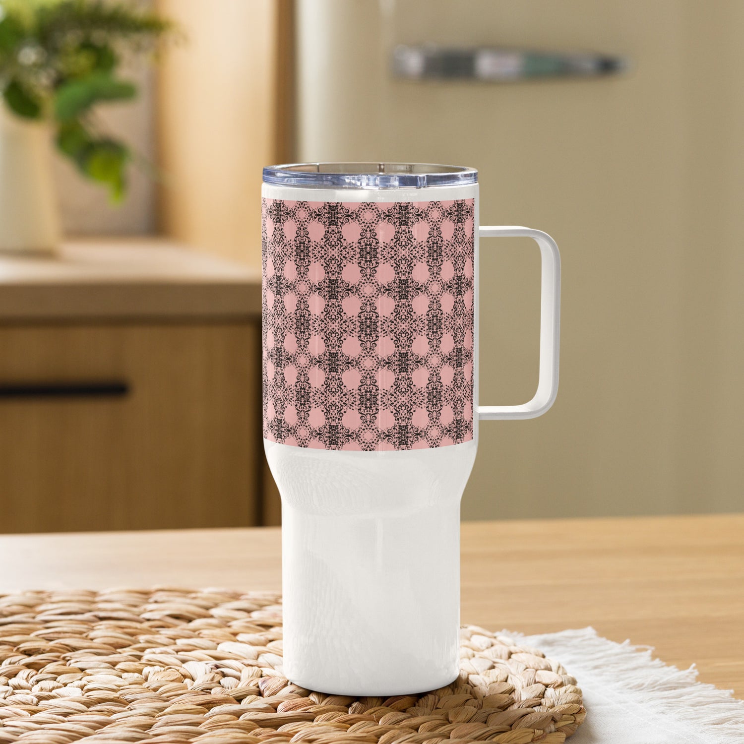 Timbre Pink Stainless Steel Travel Mug