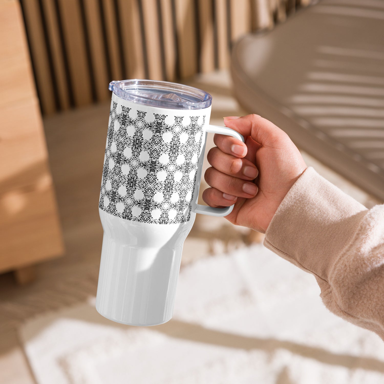 Timbre Grey Stainless Steel Travel Mug