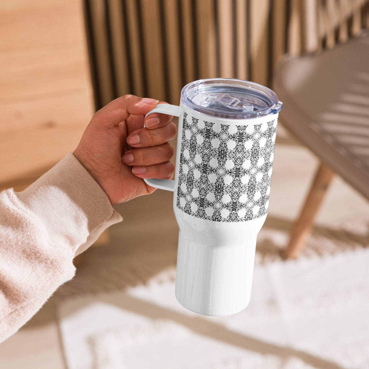 Timbre Grey Stainless Steel Travel Mug